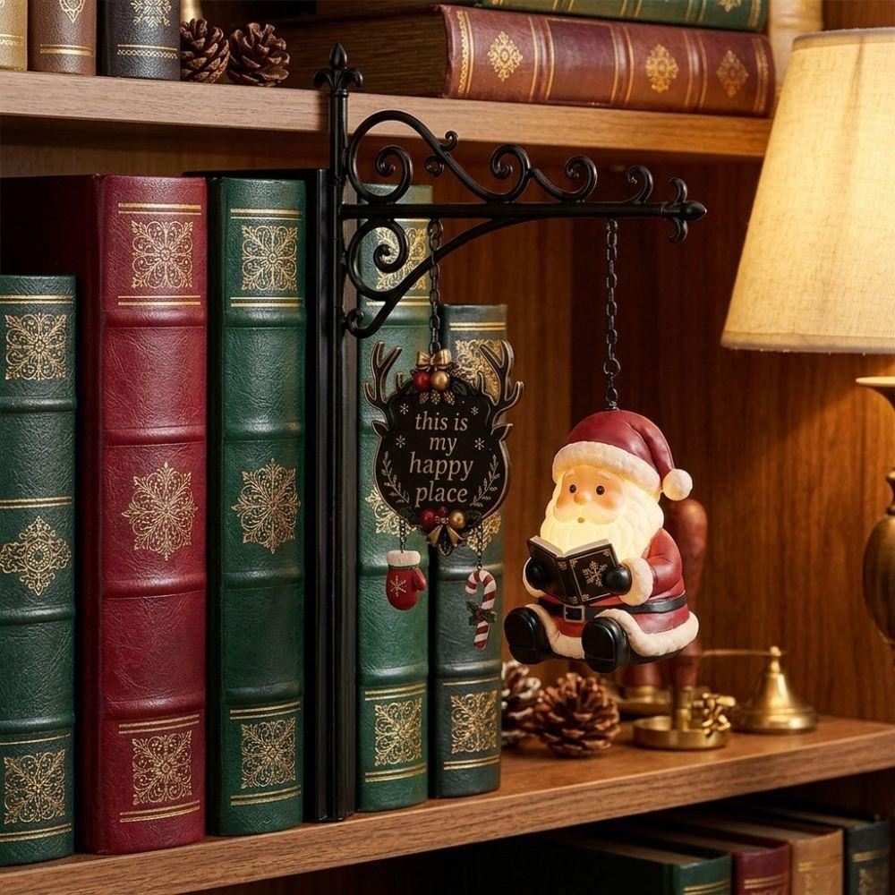 Santa Claus Christmas Bookshelf Lamp Snowman Elk Reading Lamp LED Library Lantern  Christmas