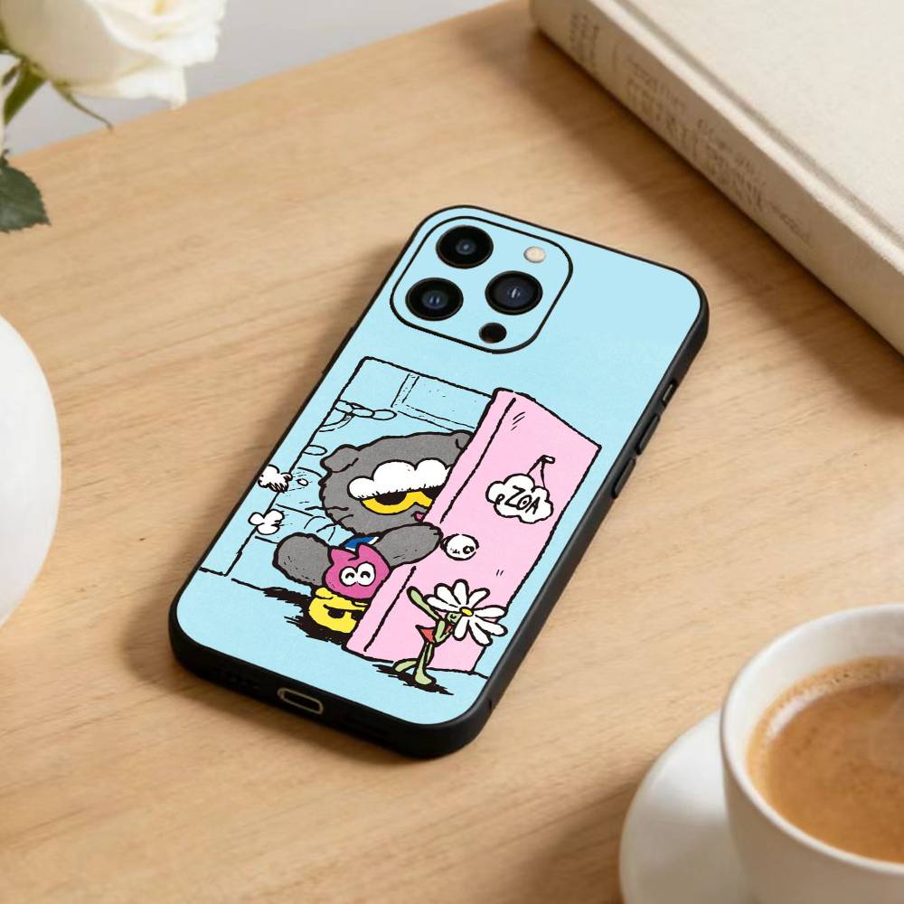Cute GD Trendy Cartoon ZO Friends Phone Case For iPhone 17 16 15 14 13 12 Max Plus Silicone Black Cover