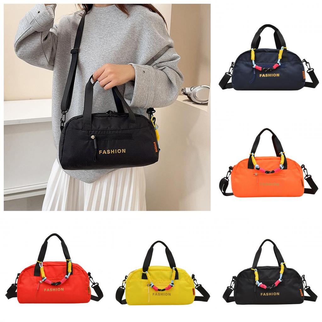 Outdoor Large Capacity Nylon Crossbody Bag With Zipper Pockets For Casual Travel