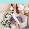 Grand serpent en peluche, jouet réaliste, coussin en peluche doux, vert et blanc