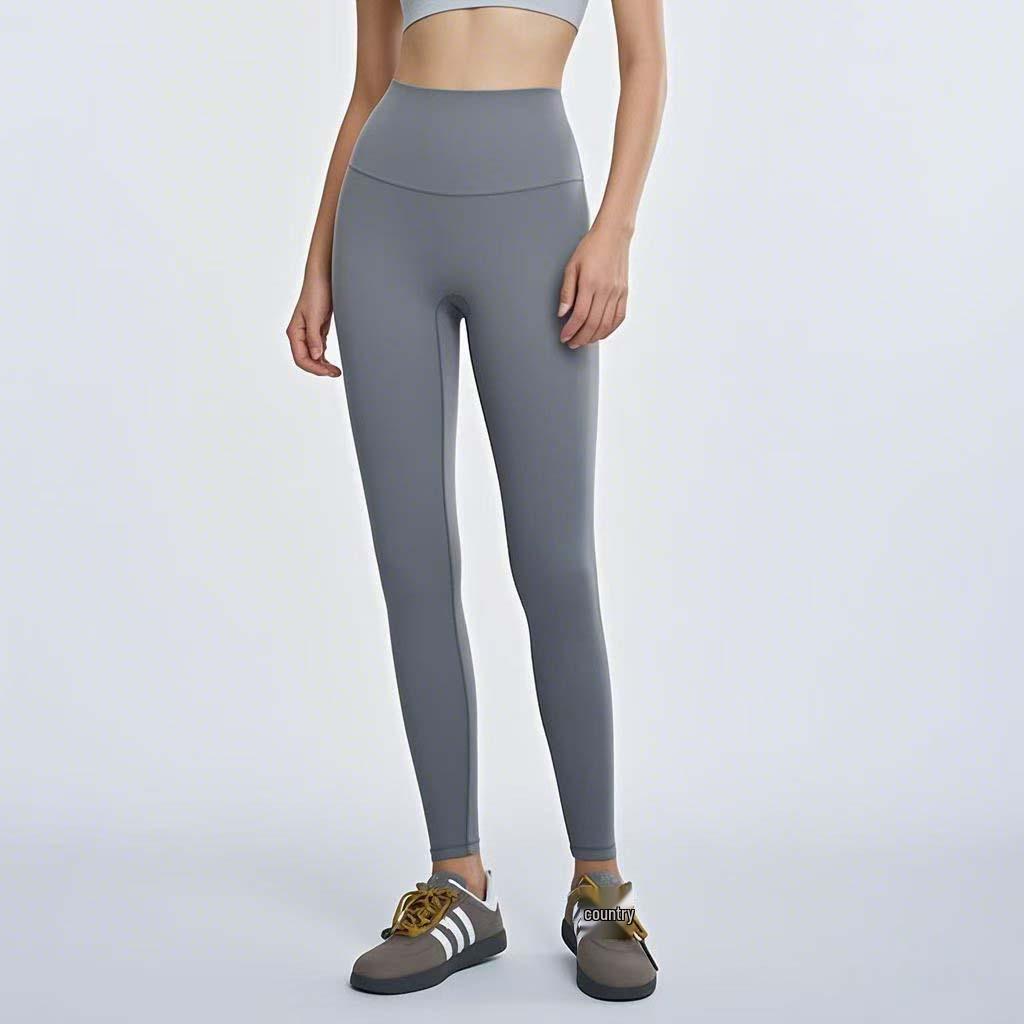 

New High-Waisted Yoga Pants for Women – Nude Feel, No-Line, Hip-Lifting, Tight Fit, Perfect for Spring and Autumn Workouts. M