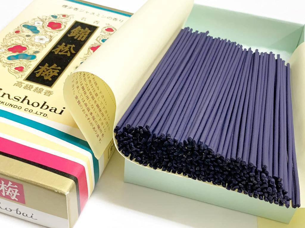 Awaji Incense Jasmine 140g Value Japanese Incense Kinshoubai Umekundo's Low-Smoke Sticks, Premium, Low-Smoke, Scent, Kinshoubai, (Senko), Pack, Stick,