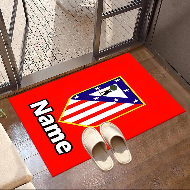 Custom Name Personalized Football Team Print Carpet, Versatile Home Decor Rug, for Playroom, Apartment, Balcony, Entryway, Hallway Gift