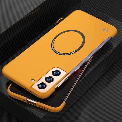 Funda rígida de PC sin marco para Samsung Galaxy S24 FE S25 Ultra Plus, con carga inalámbrica magnética y resistente a golpes
