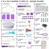 137-Piece Cake Decorating Set with Turntable, Piping Nozzles, Layering Cutter, and Baking Tools