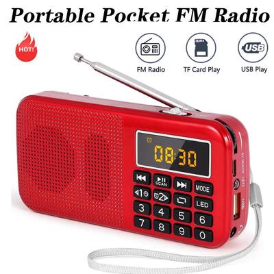 Digital Portable Radio AM SW Super Bass Stereo FM Radio Speaker with TF USB AUX Lock Button Rechargeable Battery