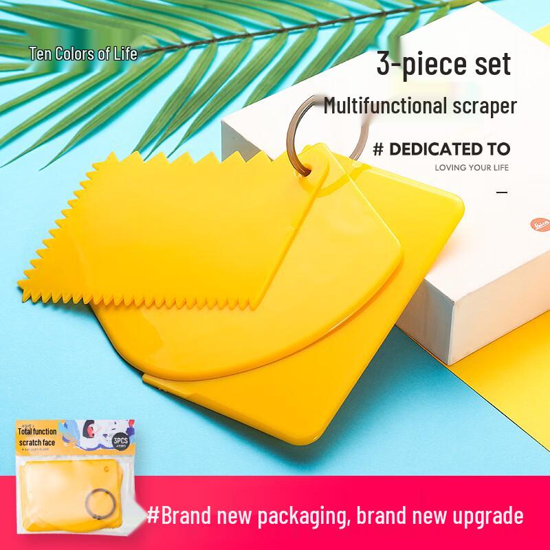 Silicone & Plastic Baking Scraper and Dough Cutter