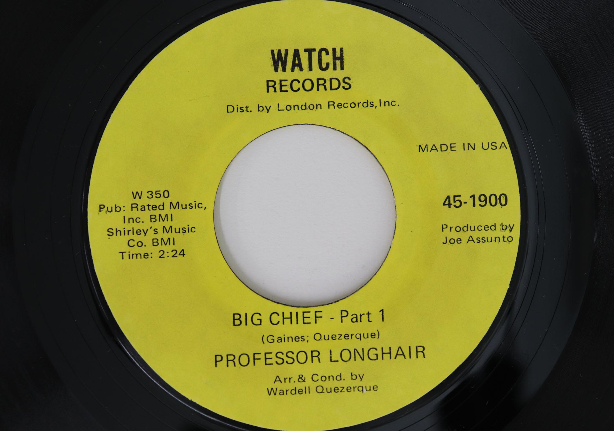 

7inch Record PROFESSOR LONGHAIR Big Chief 451900V WATCH 1964 US Blues Used