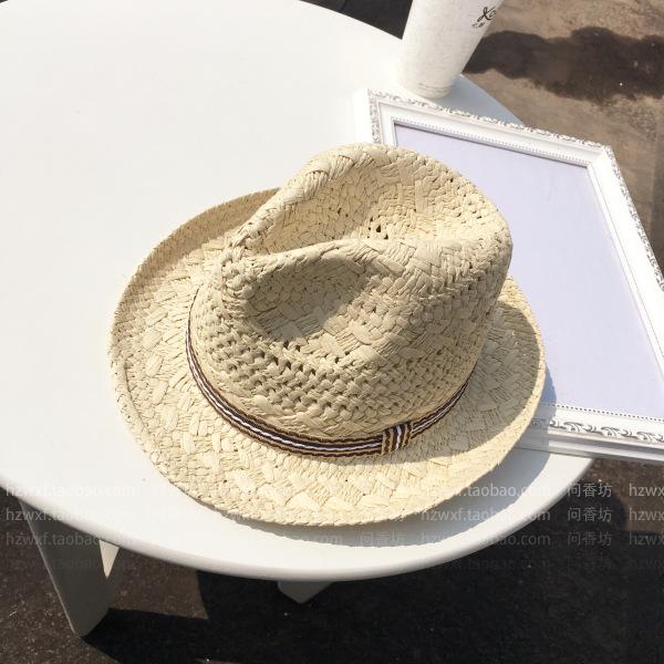 South Korea's New Parent-child Lafite Straw Hat, Sun Hat, Men's and Children's Gift Hat, Beach Sunscreen Sun Hat Summer