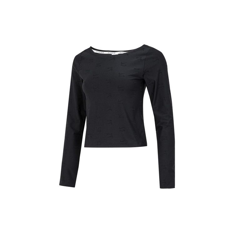 

Nike Женская спортивная футболка с длинным рукавом Nsw Air Aopls с принтом логотипа, повседневная, черная, DQ6920-010 XL