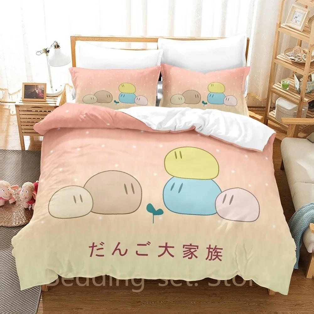 Neues Dango Clannad Bettwäsche-Set Einzelbett Twin Full Queen King Size Bettset Erwachsener Kind Schlafzimmer Bettbezug-Sets Anime Bettlaken-Set