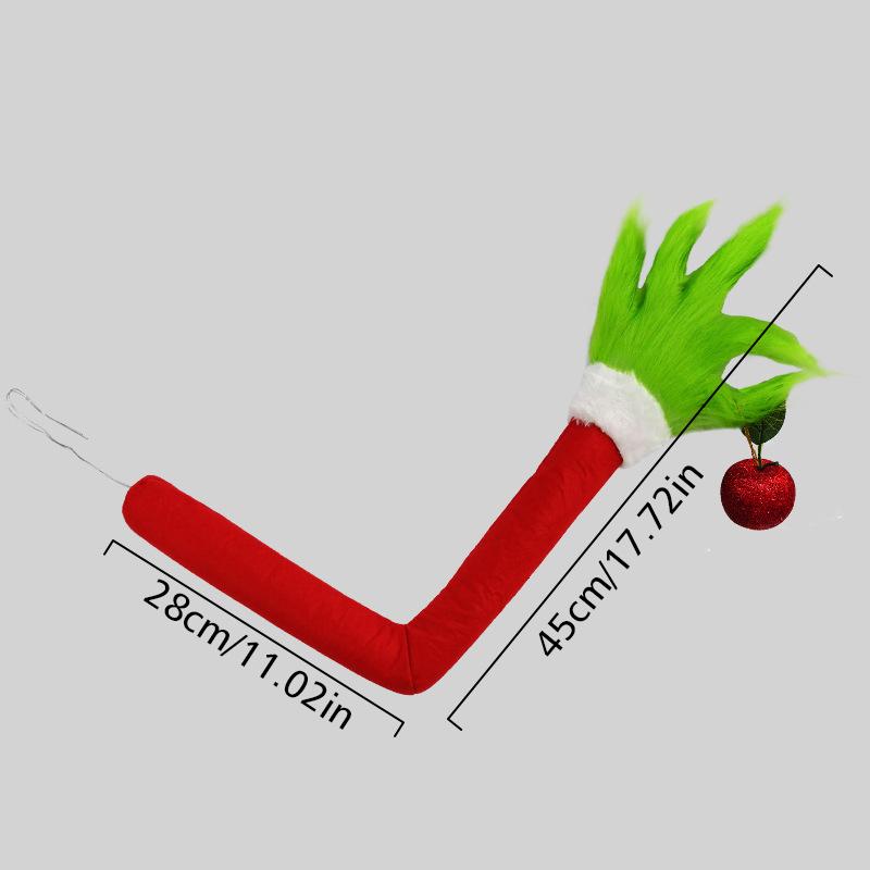 

Рождество Рождественское украшение Зеленый монстр Эльф Нога или Рука Украшение Рождественские пики Вставка для рождественской елки Смешной 26x32/28x45см