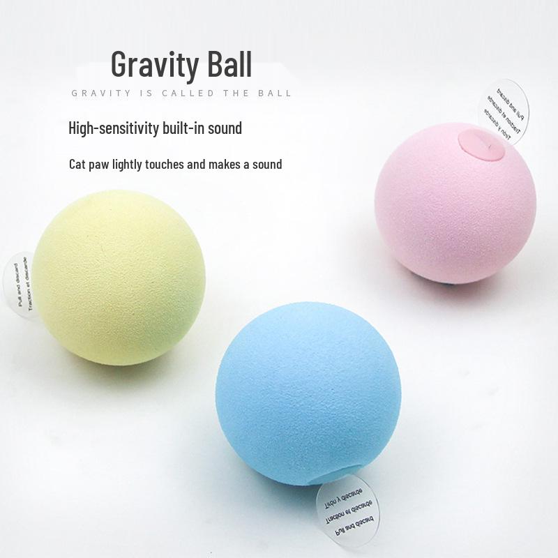 Gravity Jingle Ball Cat Toy with Animal Sounds and Catnip