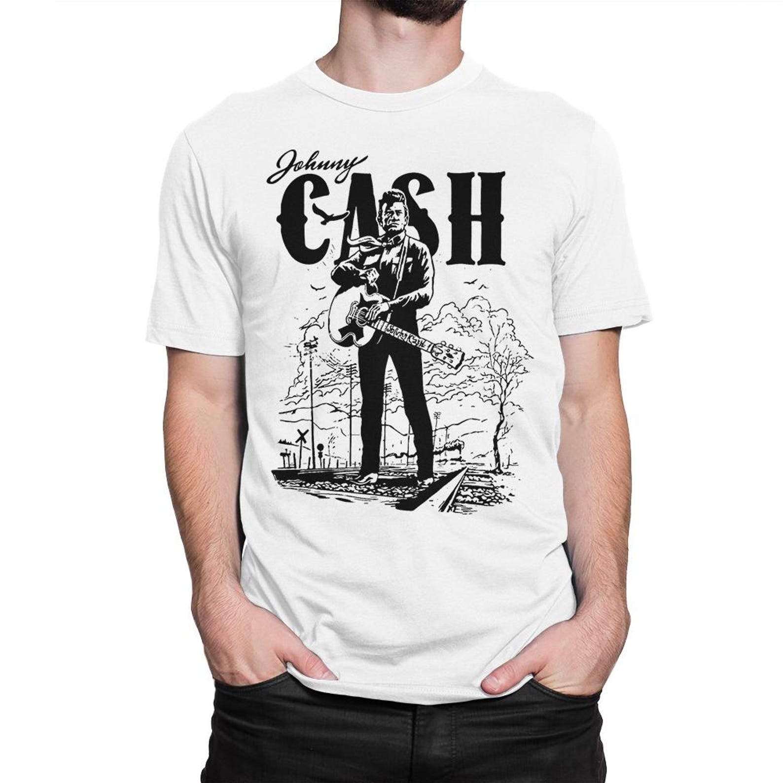 Johnny Cash Art T-Shirt, Men s and Women s Sizes 2XL