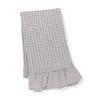 Francfranc Smooth Waffle Blanket, Double, Gray, Ruffled, Throw