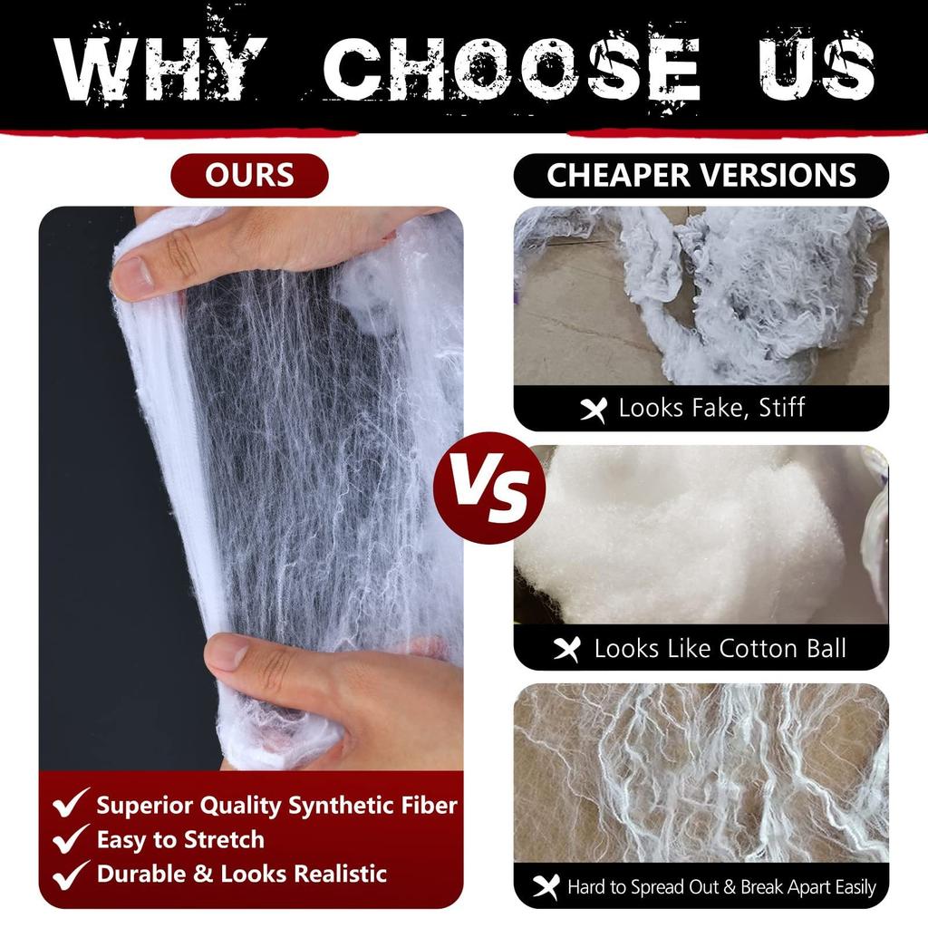 Halloweenská dekorace Bavlna s pavoukem Rozložení venkovního prostoru Rekvizity Horor Atmosféra Pavoučí ozdoby