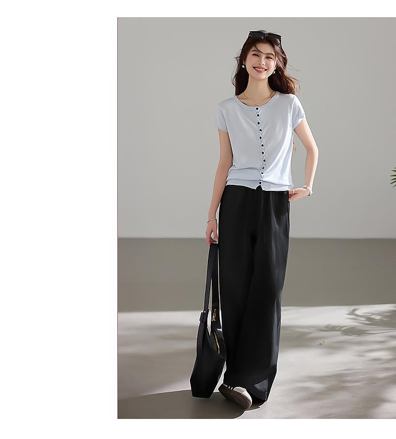 [Lightweight Summer] series of drooping casual style summer style slimming versatile basic quick drying women's pants