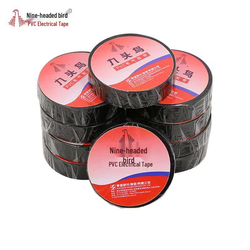 Jiutouniao ПВХ Электротехническая изолента, 10 рулонов/упаковка 15m x 18mm x 0.17mm (10 Rolls) чёрный