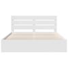 Bed Frame with Headboard White 200 X 200 Cm Solid Pine Wood