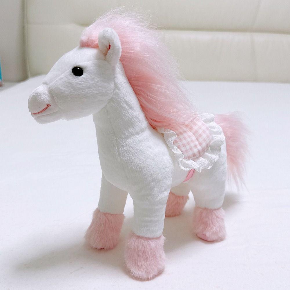 Cute Horse Plush Doll Toys Soft Zodiac Pony Figurine Stuffed Animal Horse Horse Ornament