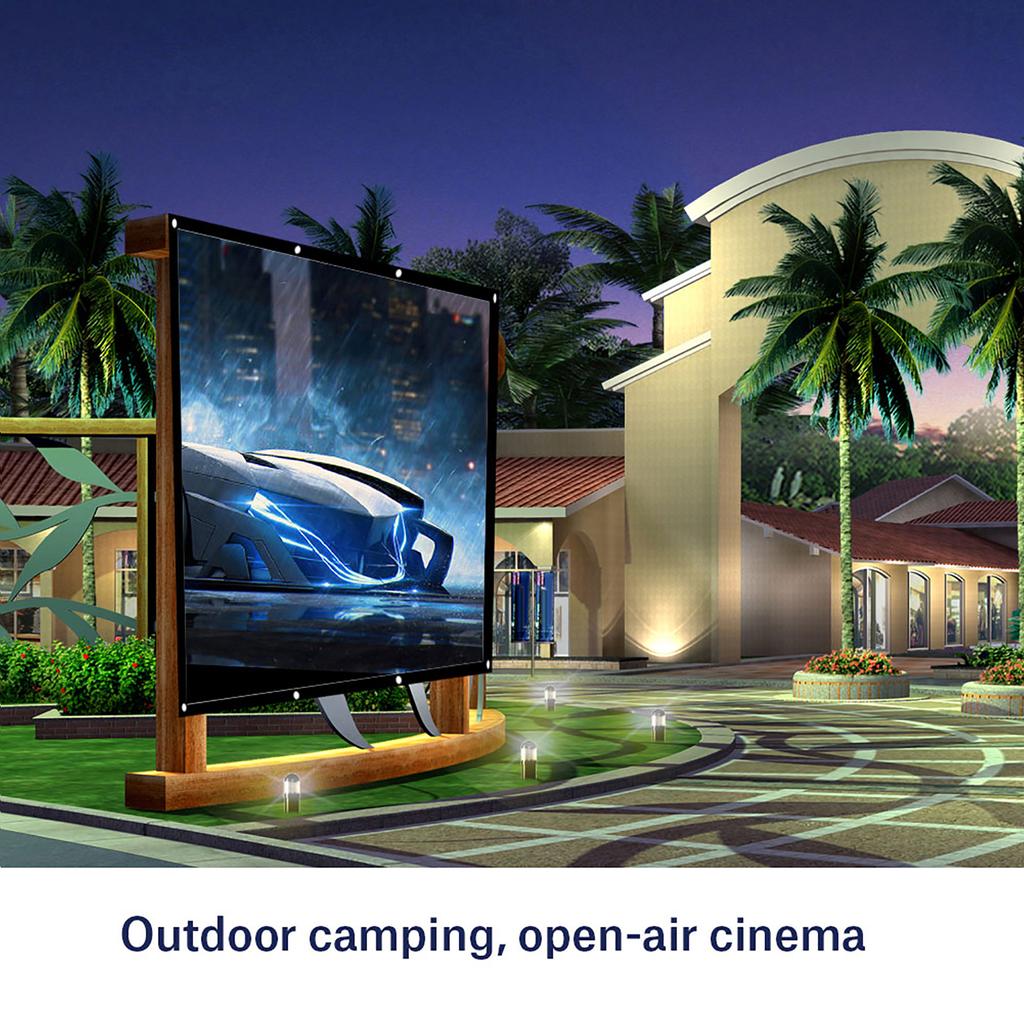 Projector Curtain Projector Screen Diagonal 60100 Inch Portable Foldable Noncrease White Projector Curtain Projection Screen 4:3