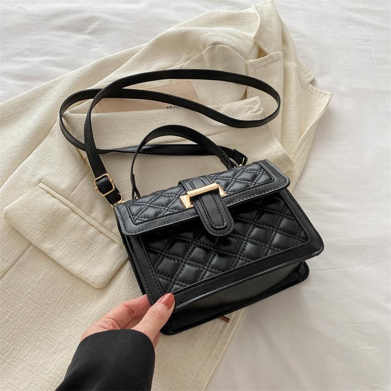 High Value Texture Niche Diamond Square Bag Summer Fashion Temperament Messenger Bag Shoulder Bag