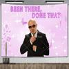 Mr Worldwide Dice To Live Laugh Love Telo da Parete MR 305 Pitbull Meme Telo da Parete Grande Tessuto Appeso a Parete Teli Tappetini Yoga