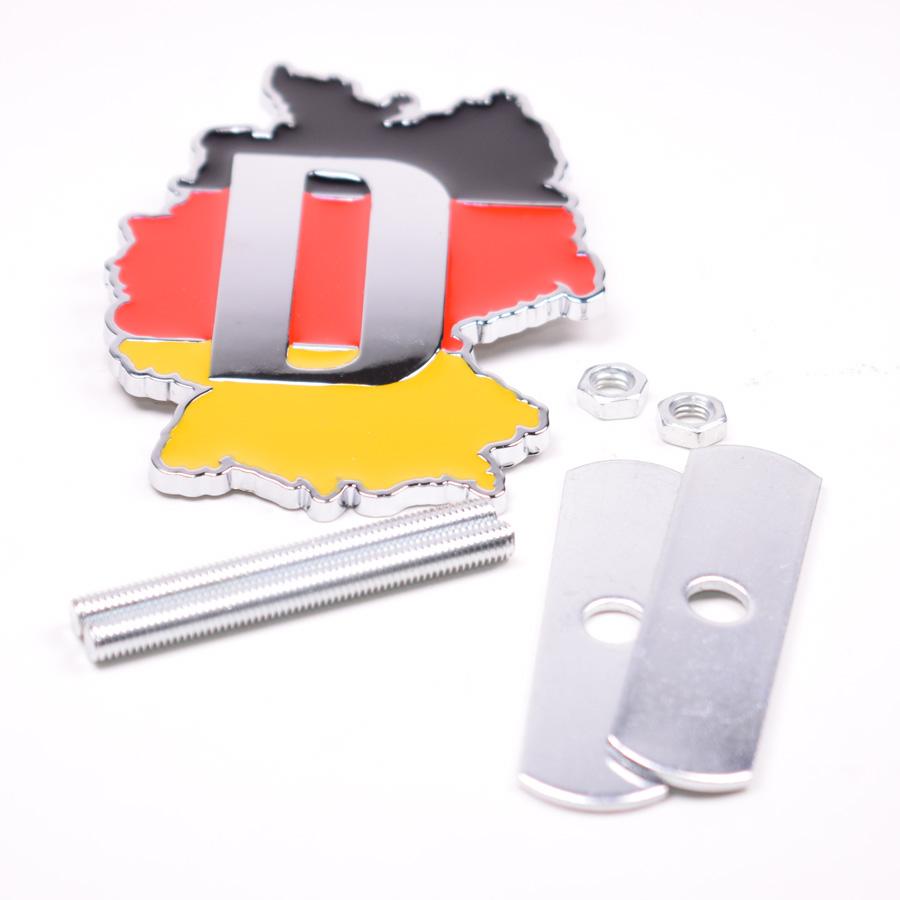 1pc Front Grill German Flag 3D Car Emblem Tuning Metal Logo Badge main image 1