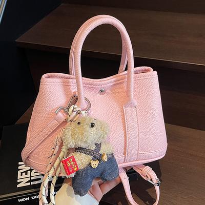 Geantă Găleată Simplă și Casual pentru Navetă Design Versatil Geantă Crossbody Culoare Solidă