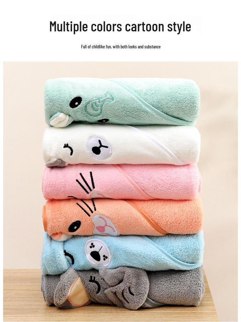 Hooded Baby Bath Towel & Quick-Dry Bathrobe for Newborns and Children