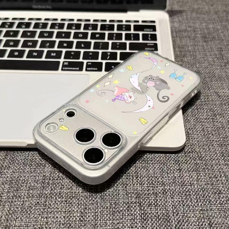 

Apple 17PROMAX Dream Mouse Transparent Phone Case - Full Coverage, Cute Window Design for 16PRO Apple 12 Pro