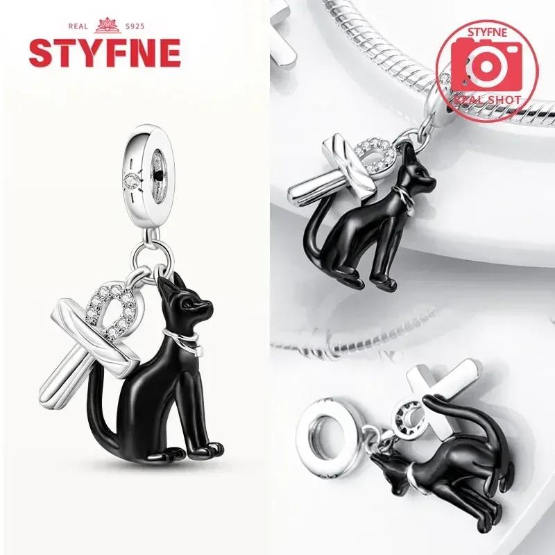Copperblack Cat Series Charm Beads For Original Bracelet Fine Jewelery Making Gifts For Women