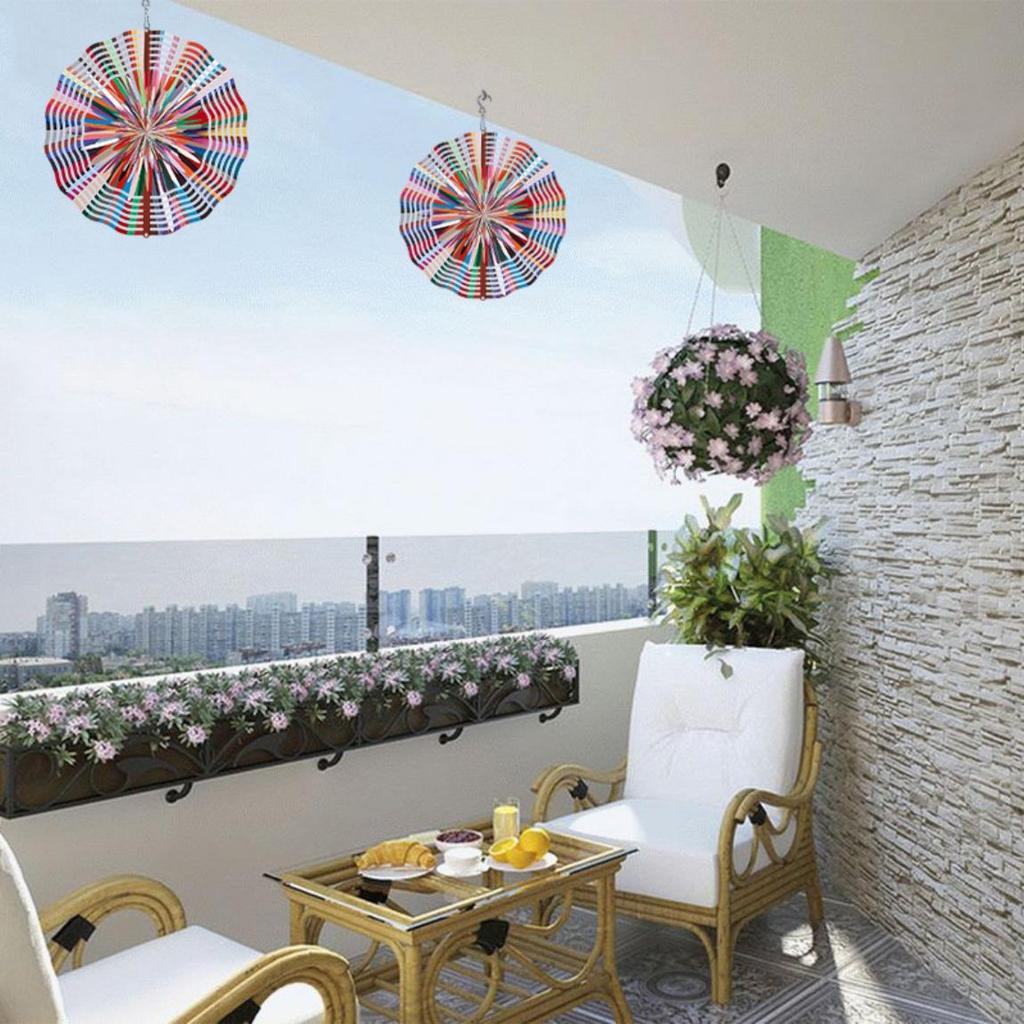 Metal Wind Spinner with Lotus Mandala Design 360 Rotating Hook for Garden Balcony Yard Outdoor Decor Thanksgiving Christmas Holiday