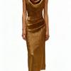 Elegant 2026 Women's Sleeveless Shiny Bodycon Evening Gown