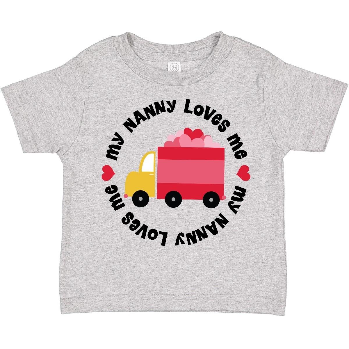 Inktastic My Nanny Loves Me Toddler T-Shirt From Grandma Cute Hearts Grandson 110
