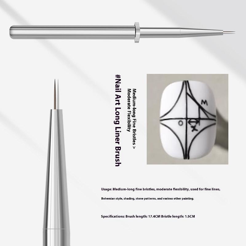 Silver Nail Art Painting Pen Brush High Quality Removable Nail Phototherapy Gel Pen Universal Nail Line Pen Manicure Art Tools