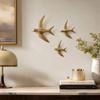 Gold Swallow Wall 3D Flying Bird Hanging Wall Decor for Living Room Entryway