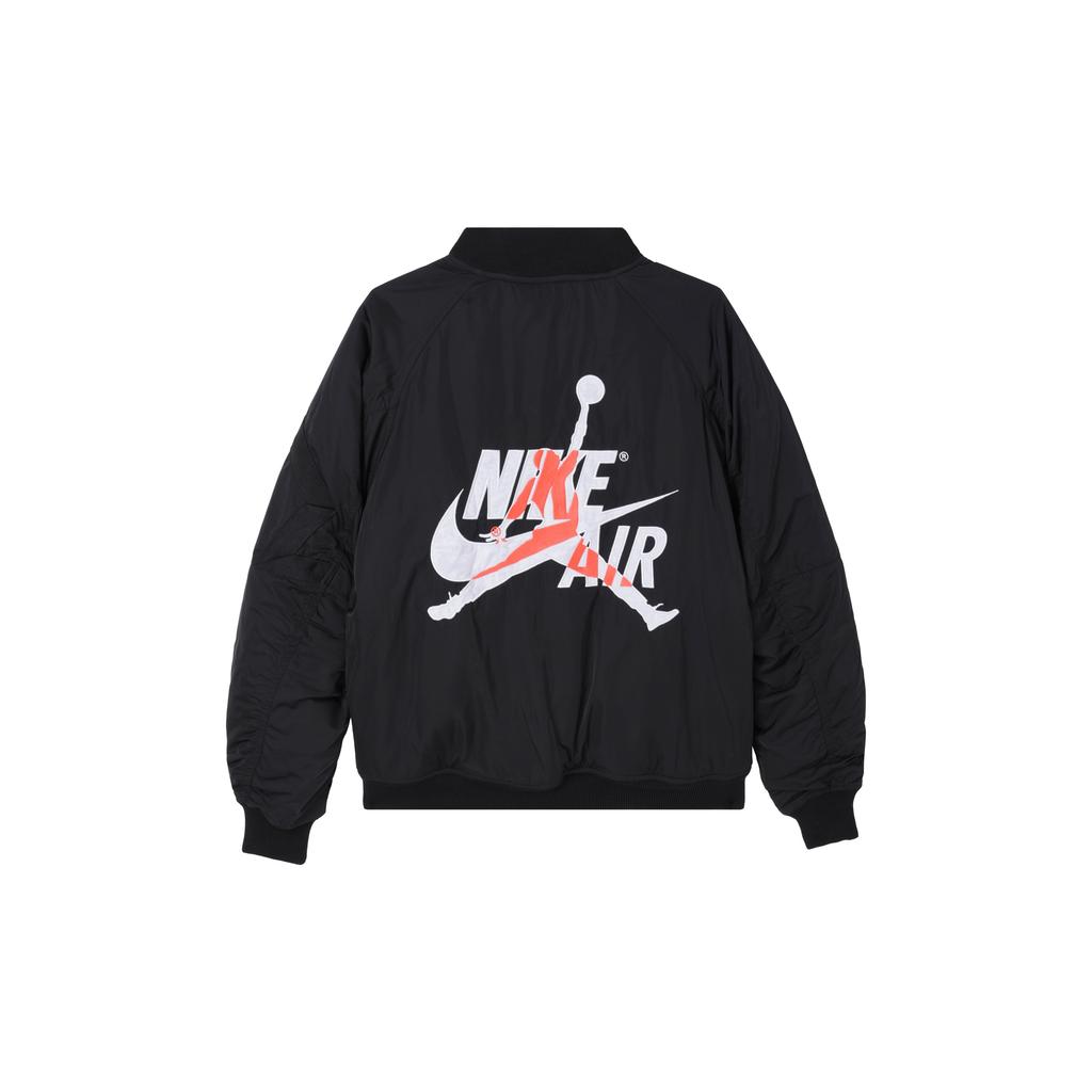 Jordan Wings MA-1 Logo Print Warm Zippered Loose Casual Bomber Jacket Men Jackets Black AV2599-010