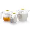 Transparent plastic measuring cup set  300ml 600ml 1000mL  3PCS