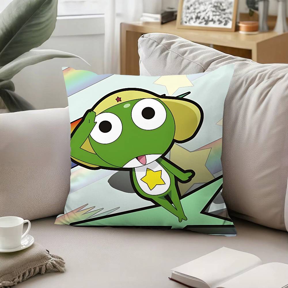 Keroro Sgt. Frog Throw Pillow Covers Pattern Cushion Cover Suitable For Sofa Bedroom Car Pillow Cover
