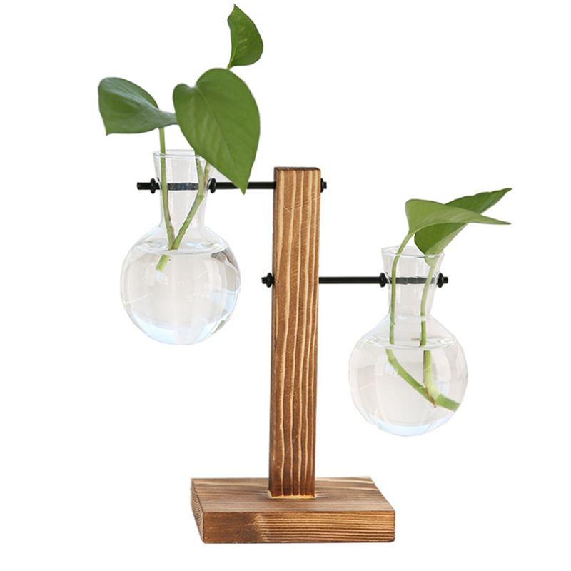 

AEE4-Plant Propagation Stations Desktop Plant Terrarium,Glass Planter With Stand,Propagation Station For Hydroponics Plants