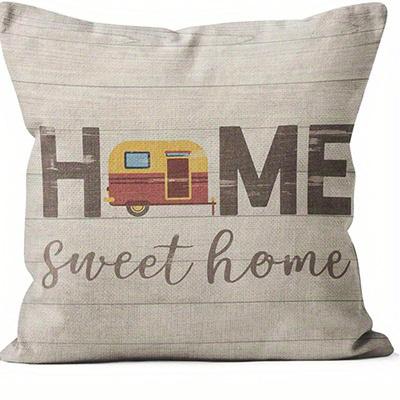 Home Decor Camp Life & RV-Themed Pillow Covers Pattern Cushion Cover Suitable for Sofa Bedroom Car Pillow Cover