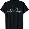 Heartbeat Cat Lover Animal Silhouette Cute Cat T-Shirt