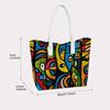 Colorful Graffiti Print Tote Bag Trendy Large Capacity Casual Daily Shoulder Bag for Women