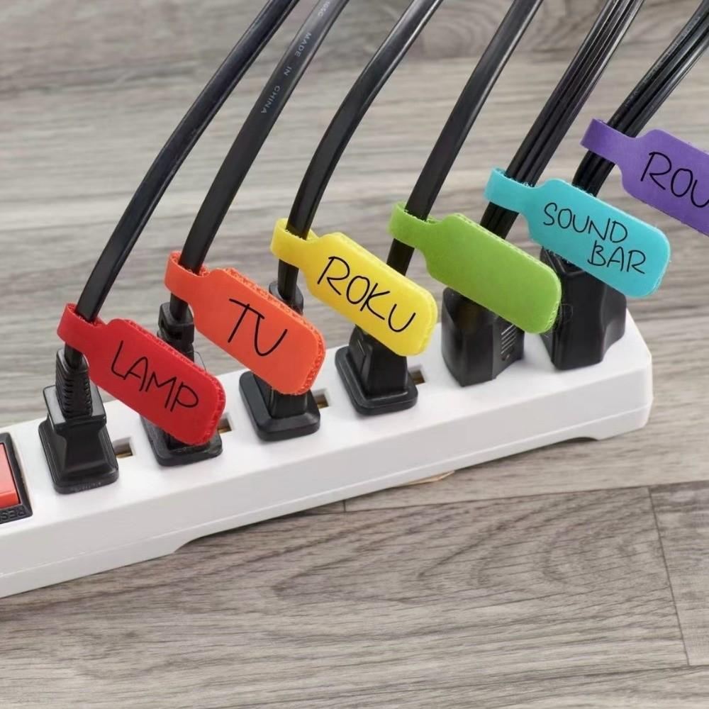 24pcs Waterproof Desktop Cable Organizer Reusable Wire Cord Tags  Wire Organization
