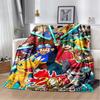 Cartoon Digimon Adventure Monster Soft Plush Blanket,Flannel Blanket Throw Blanket for Living Room Bedroom Bed Sofa Cover Child