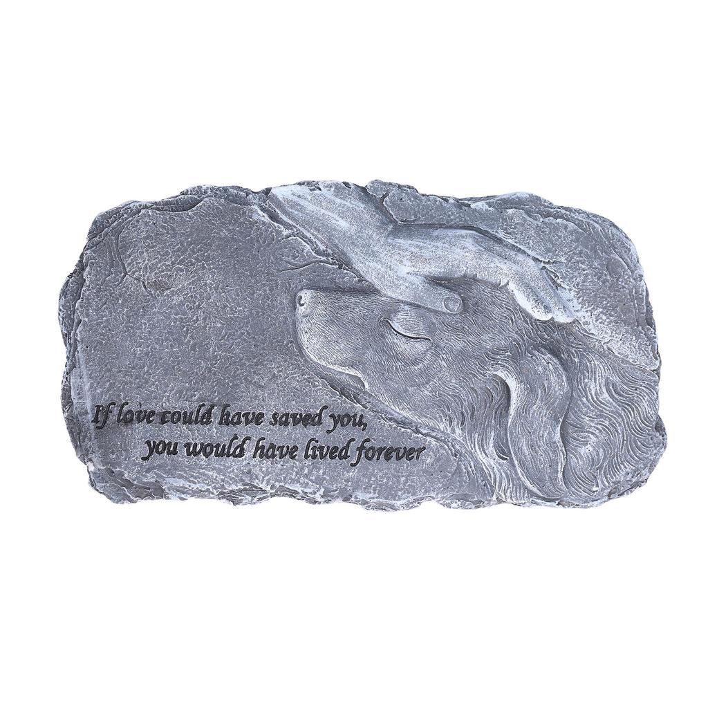 Pet Memorial Stone Garden Memorial Tombstone Resin Dog Cat Gravestone for Lawn Decoration