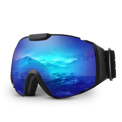 MAXJULI Ski Goggles OTG Anti-Fog Snowboard Goggles with Double Layer Spherical Lens for Men Women Winter Sports M4