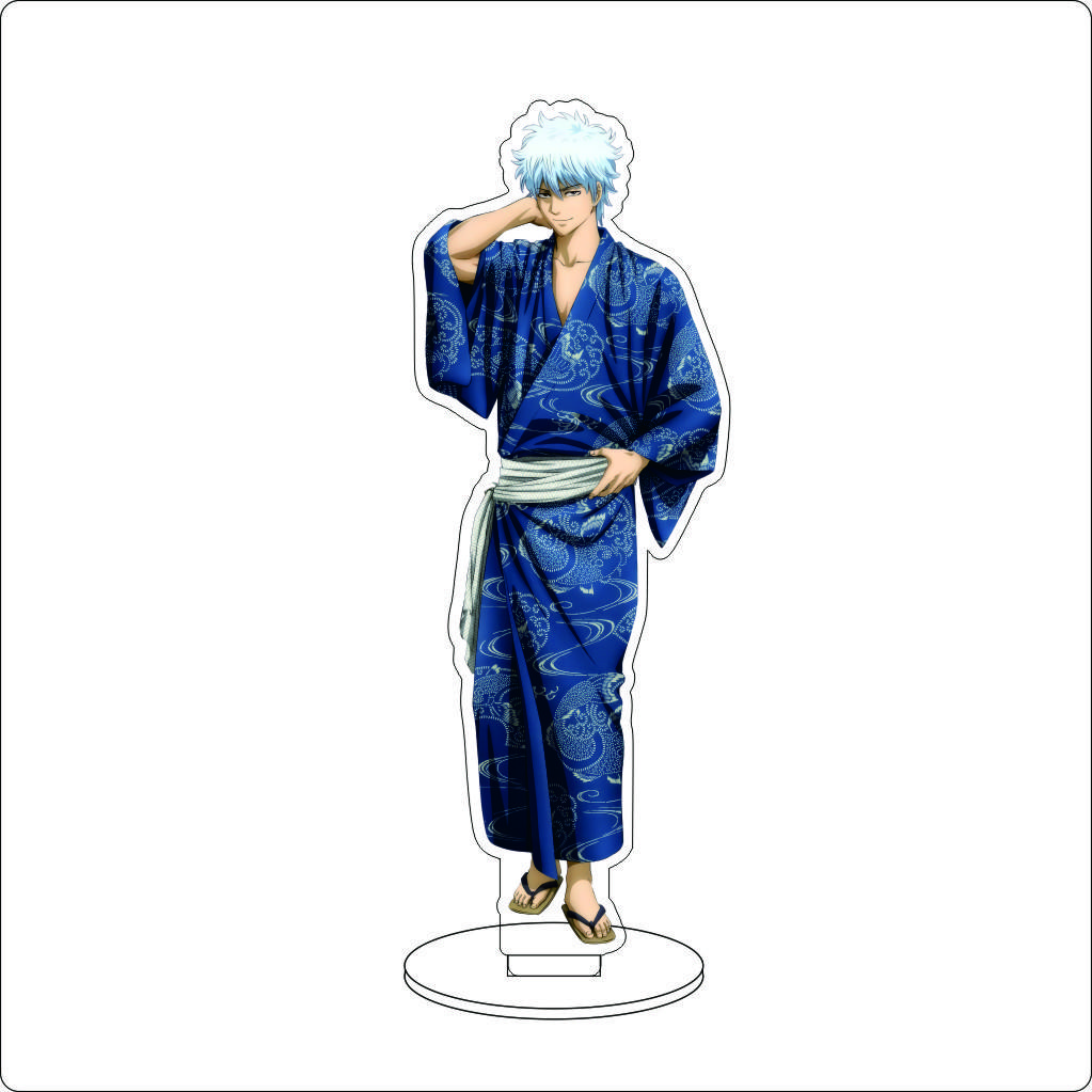 16CM Anime Gintama Cosplay Acrylic Stand Ornaments Kagura Kondou Isao Katsura Kotarou Sakata Gintoki Figure Stand Gifts