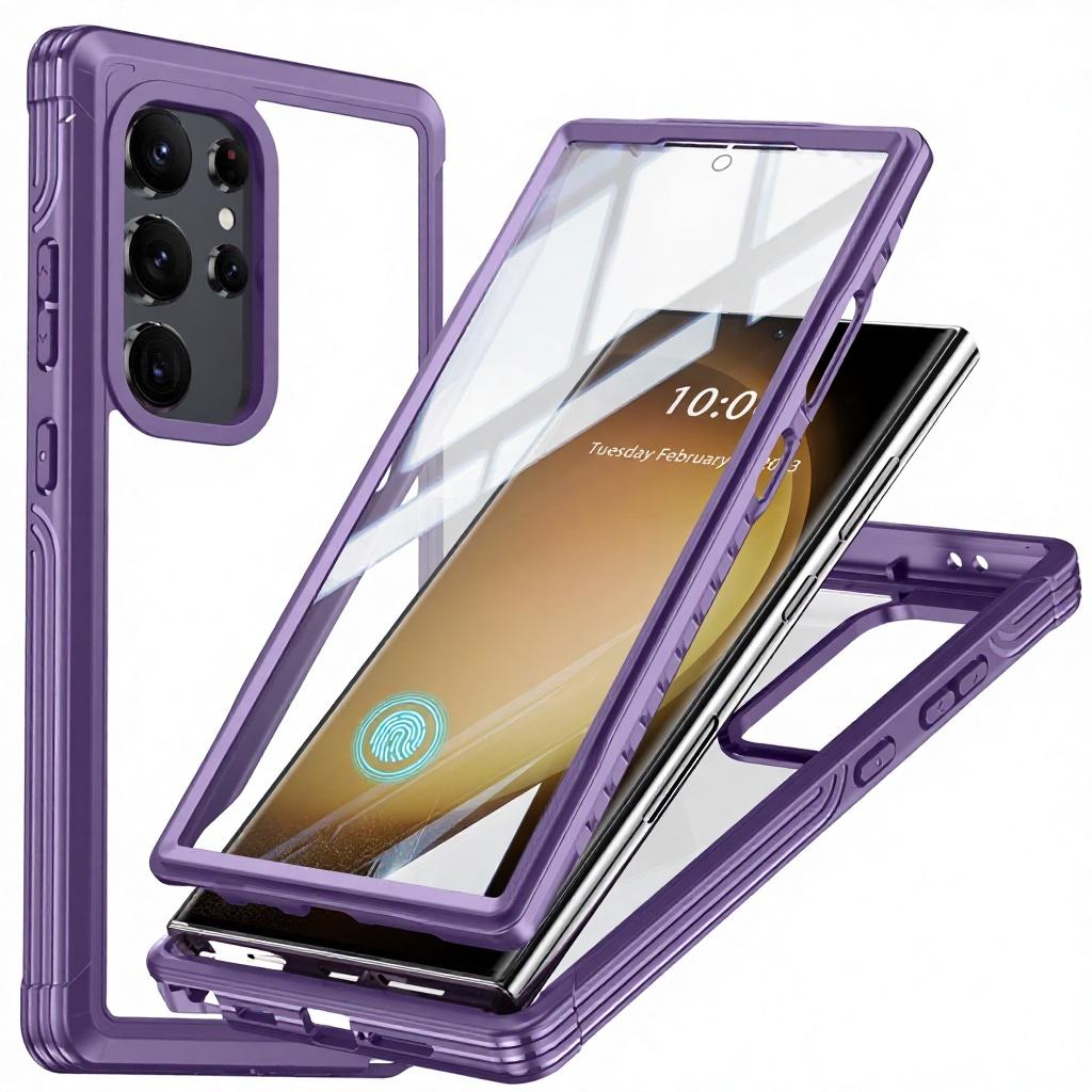 Per Samsung Galaxy S25 Ultra Plus S23 Protezione Magnetica Completa a 360 Gradi Custodia Impermeabile per Esterno con Ricarica Wireless per Galaxy S24 Ultra